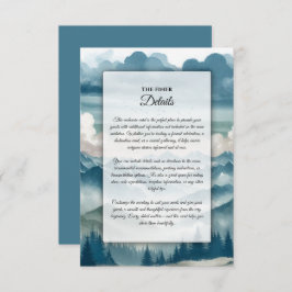 Cartão De Informações Ecos Através dos Pinheiros Mistos