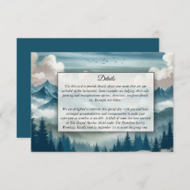 Cartão De Informações Ecos Através dos Pinheiros Mistos