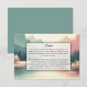 Cartão De Informações Ecos Suaves das Montanhas