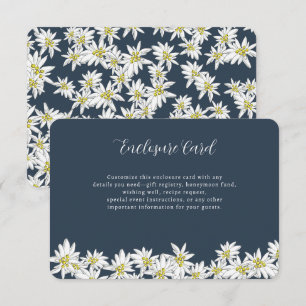Cartão De Informações Edelweiss Verde Sage Personalizado Chá de Noiva