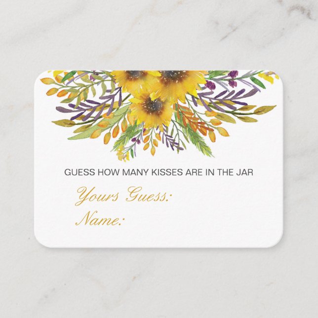 Cartão De Informações Editável Adivinha Quantos Beijos, Placa Candies (Frente)