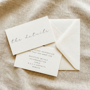 Cartão De Informações Efeito de script, detalhes com fundo branco