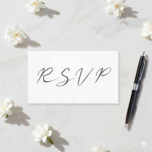 Cartão De Informações Efeito preto e branco, RSVP