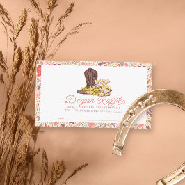 Cartão De Informações Ei, vocês, Buquê de Boot Fralda Raffle Ticket