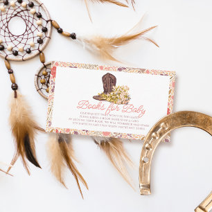 Cartão De Informações Ei, vocês, livros de cowboy e Buquês para o bebê