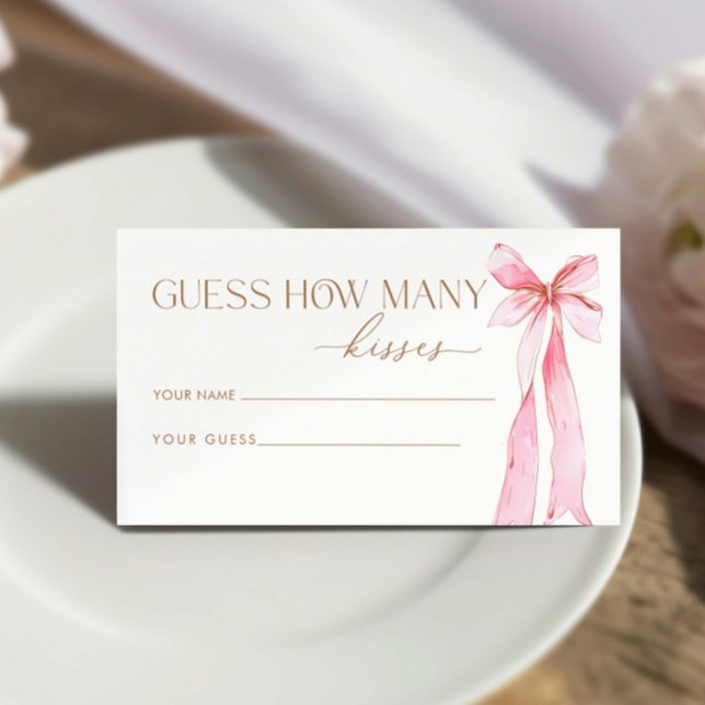 Cartão De Informações Ela é Casando, adivinha quantos beijos (Criador carregado)