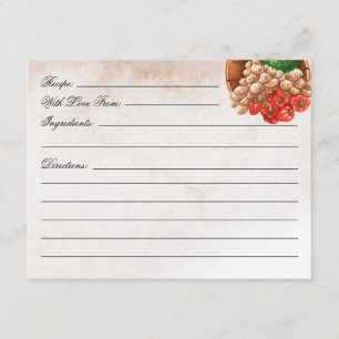 Cartão De Informações Ela é da Receita do Chá de panela de Mercado