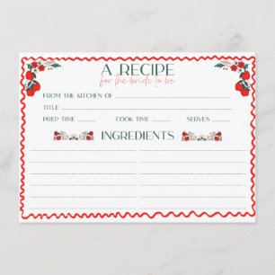 Cartão De Informações Ela está fresca fora da receita do Chá de panela d