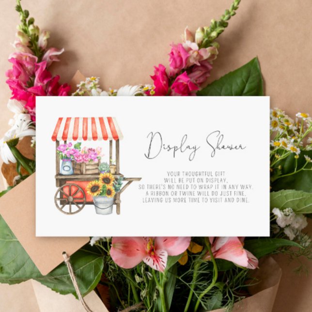 Cartão De Informações Ela está fresca no mercado - Exposição de Chuveiro (Criador carregado)