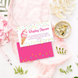 Cartão De Informações Ela foi esfregada no chá de sorvete