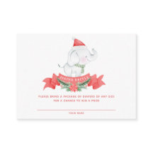 Elefante de Natal | Fralda de Chá de fraldas