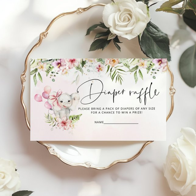 Cartão De Informações Elefante, fralda de amendoim, bilhete (Criador carregado)