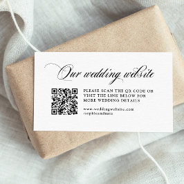 Cartão De Informações Elegância italiana clássica | Código QR do Site Ca