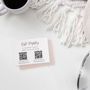 Cartão De Informações Elegant Calliographic Chá Gift Registry