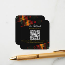 Cartão De Informações Elegant Classic Modern Trendy Pattern #903 Wedding