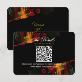 Cartão De Informações Elegant Classic Modern Trendy Pattern #903 Wedding