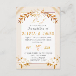 Cartão De Informações Elegant Customizable Wedding Enclosure Card
