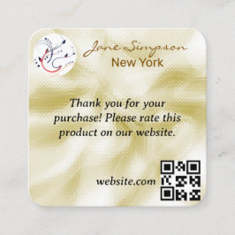 Cartão De Informações Elegant Gold Texture Logo Business Card