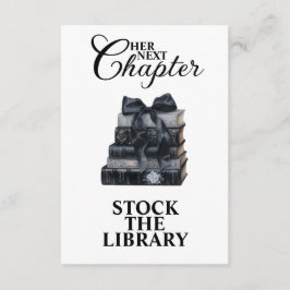 Cartão De Informações Elegant Her Next Chapter Bookish Bridal Shower 