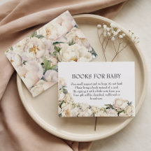 Elegant Ivory Peony Books for Baby