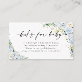 Cartão De Informações Elegant Light Blue Books For Baby Enclosur