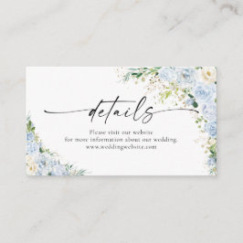 Cartão De Informações Elegant Light Blue Details Enclosure Card 