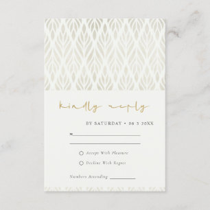 CARTÃO DE INFORMAÇÕES ELEGANT MODERN ART DECO WHITE SILVER WEDDING RSVP