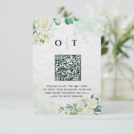 Cartão De Informações Elegant Organic Modern Wedding Enclosure Card