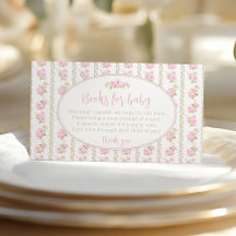 Elegant Pink Vintage Floral Books for baby