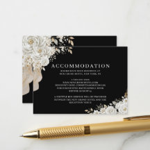 Elegante Acomodação Rosa Branca Dourada Preta