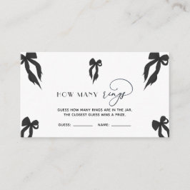 Cartão De Informações Elegante Arco Negro Adivinha Como Jogo