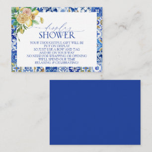 Cartão De Informações Elegante Chá de panela de Limão Mediterrâneo