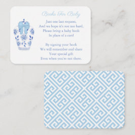 Cartão De Informações Elegante Chá Ginger Jar Baby Boy Traga Um Livro