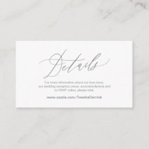 Elegante Cinza Escura, Detalhes do Casamento, RSVP