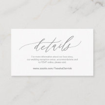 Elegante Cinza Escura, Detalhes do Casamento, RSVP
