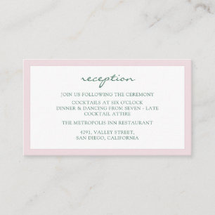 Cartão De Informações Elegante cor-de-rosa Magolia Recepção Flor