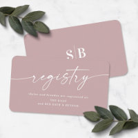 Elegante Dusty Mauve Chá de casamento Gift Registr
