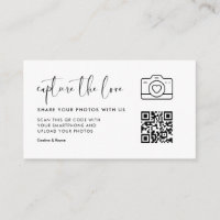 Elegante e moderno preto e branco Capture o amor