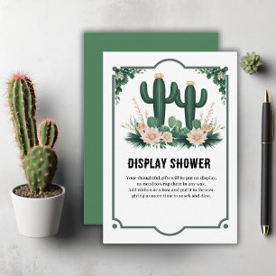 Cartão De Informações Elegante Floral Boho Moderno Chá de fraldas de Cac