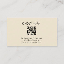 Cartão De Informações Elegante Fotografia moderna personalizada qr code