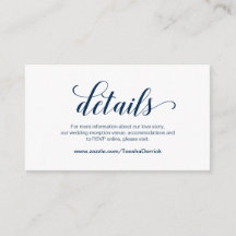 Elegante Marinho Azul, Detalhes do Casamento, RSVP