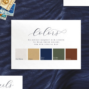 Cartão De Informações Elegante Minimalista 5 Cores Traje de Noiva
