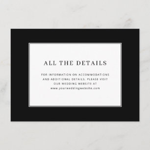 Cartão De Informações Elegante Minimalista Tipográfica Preta