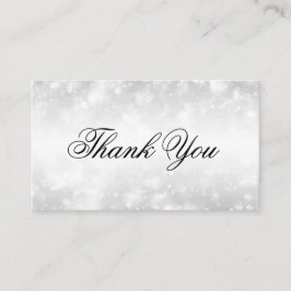 Cartão De Informações Elegante Obrigado A Inserir Luzes De Prata