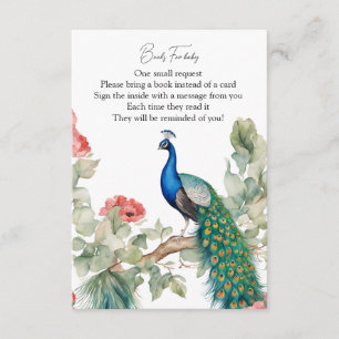 Cartão De Informações Elegante Peacock