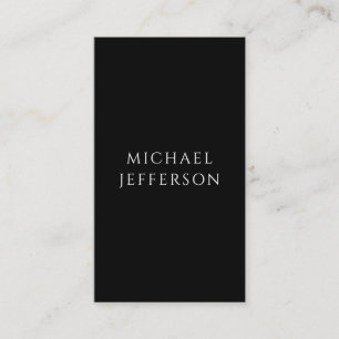 Cartão De Informações Elegante Preto Branco Personalizado Personalizado