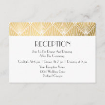 Elegante Recepção de Casamento Art Déco Dourado Ga