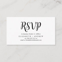 Elegante Rustic Black, RSVP de Casamento, responda