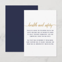 Elegante Segurança e Saúde de Casamento em Azul e 