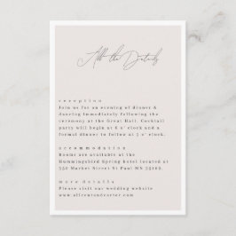 Cartão De Informações Elegante Simples Com Flores De Arte De Linha E Bor